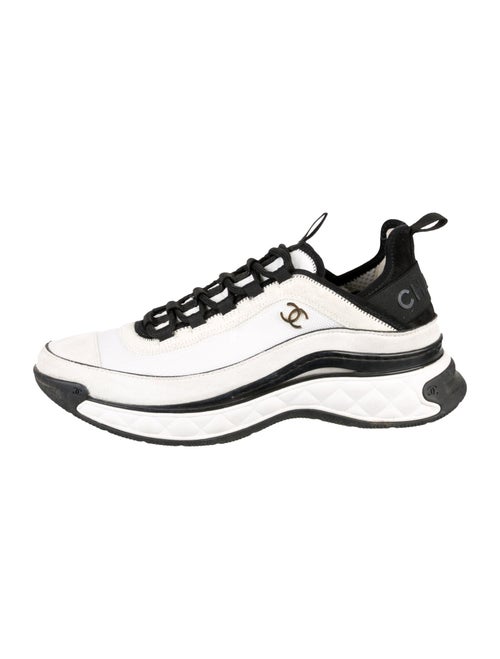 Chanel Interlocking CC Logo Suede Sneakers