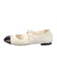 Chanel Interlocking CC Logo Terry Cloth Mary Jane Flats