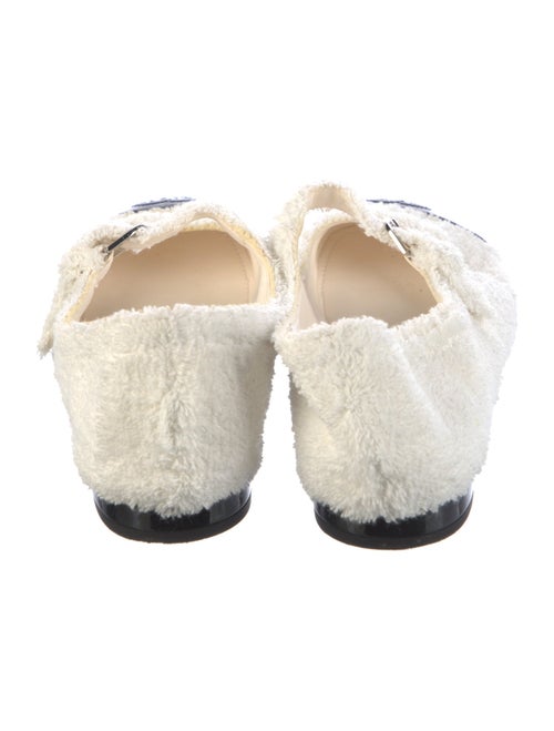 Chanel Interlocking CC Logo Terry Cloth Mary Jane Flats