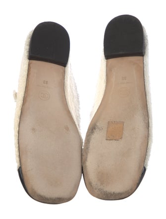 Chanel Interlocking CC Logo Terry Cloth Mary Jane Flats