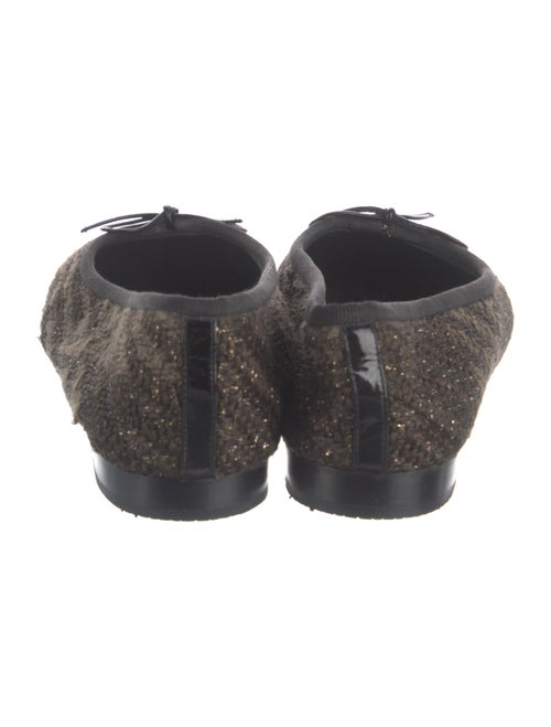 Chanel Interlocking CC Logo Tweed Ballet Flats