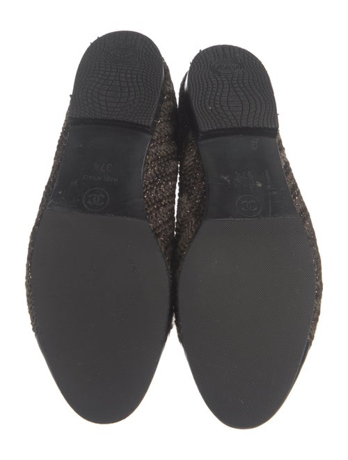 Chanel Interlocking CC Logo Tweed Ballet Flats