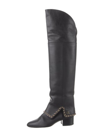 Chanel 2019 Interlocking CC Logo Riding Boots