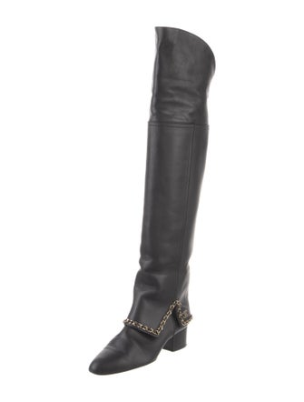 Chanel 2019 Interlocking CC Logo Riding Boots