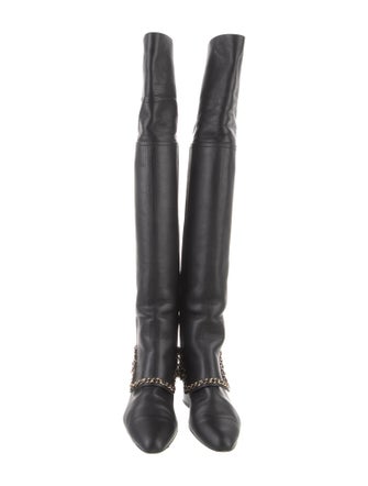 Chanel 2019 Interlocking CC Logo Riding Boots