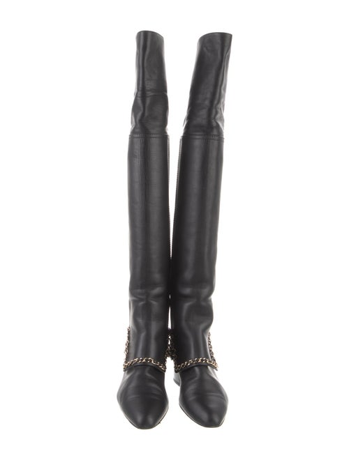 Chanel 2019 Interlocking CC Logo Riding Boots