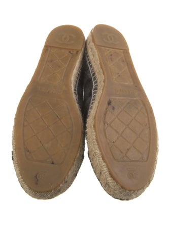 Chanel Interlocking CC Logo Wool Espadrilles