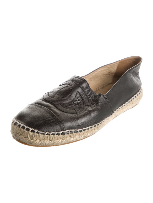 Chanel Interlocking CC Logo Lambskin Espadrilles
