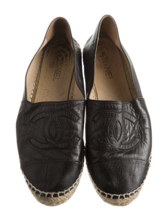 Chanel Interlocking CC Logo Lambskin Espadrilles
