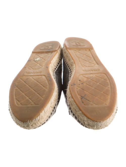 Chanel Interlocking CC Logo Lambskin Espadrilles