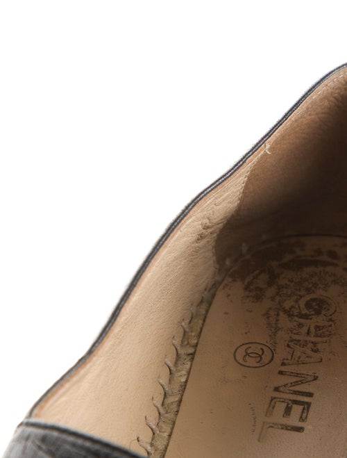 Chanel Interlocking CC Logo Lambskin Espadrilles