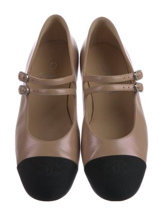 Chanel 2024 Interlocking CC Logo Mary Jane Flats