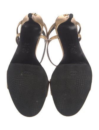 Chanel 2022 Interlocking CC Logo Sandals