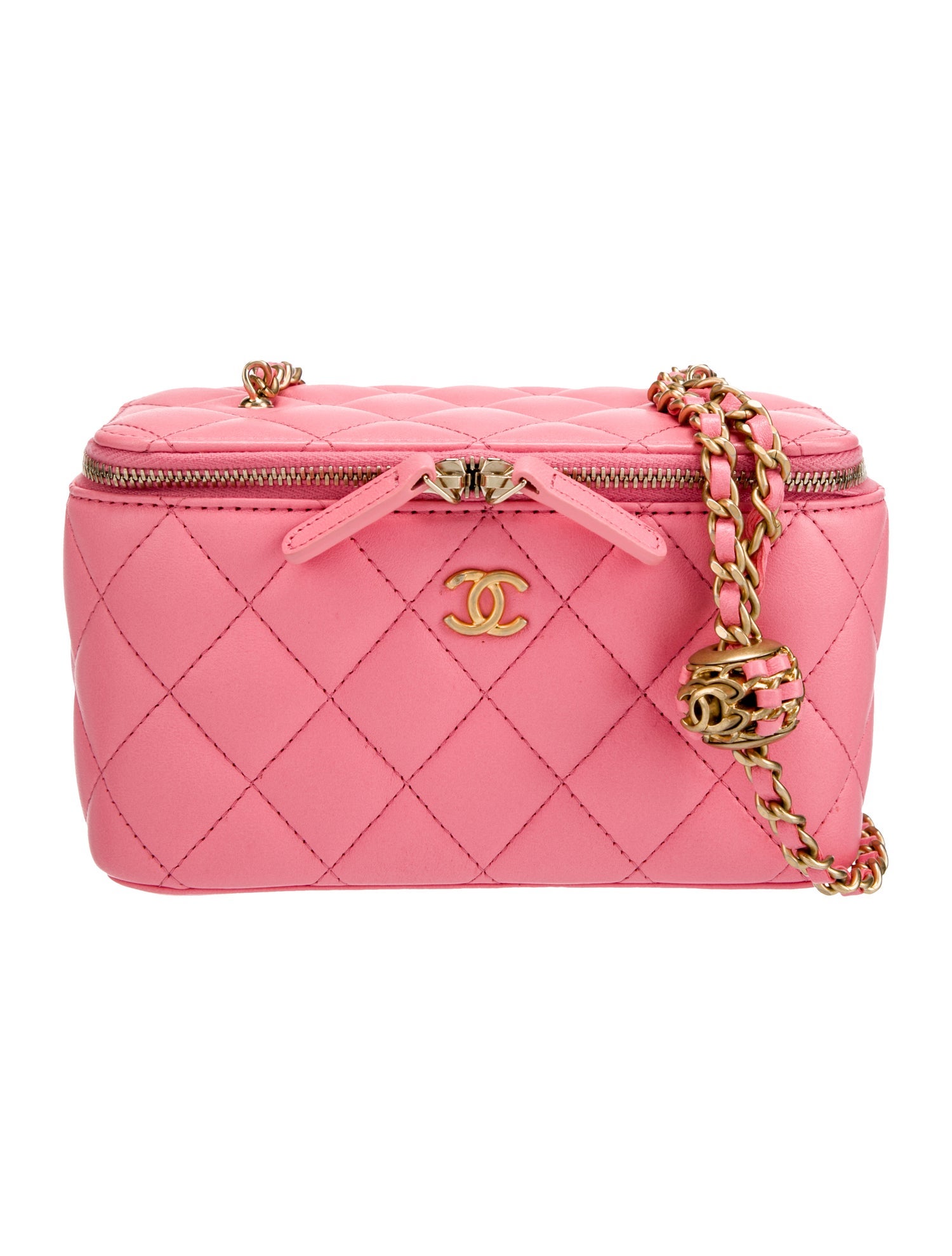 Chanel 2022 Lambskin Small Pearl Crush Vanity Case