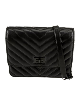 Chanel Reissue 2.55 So Black Wallet on Chain