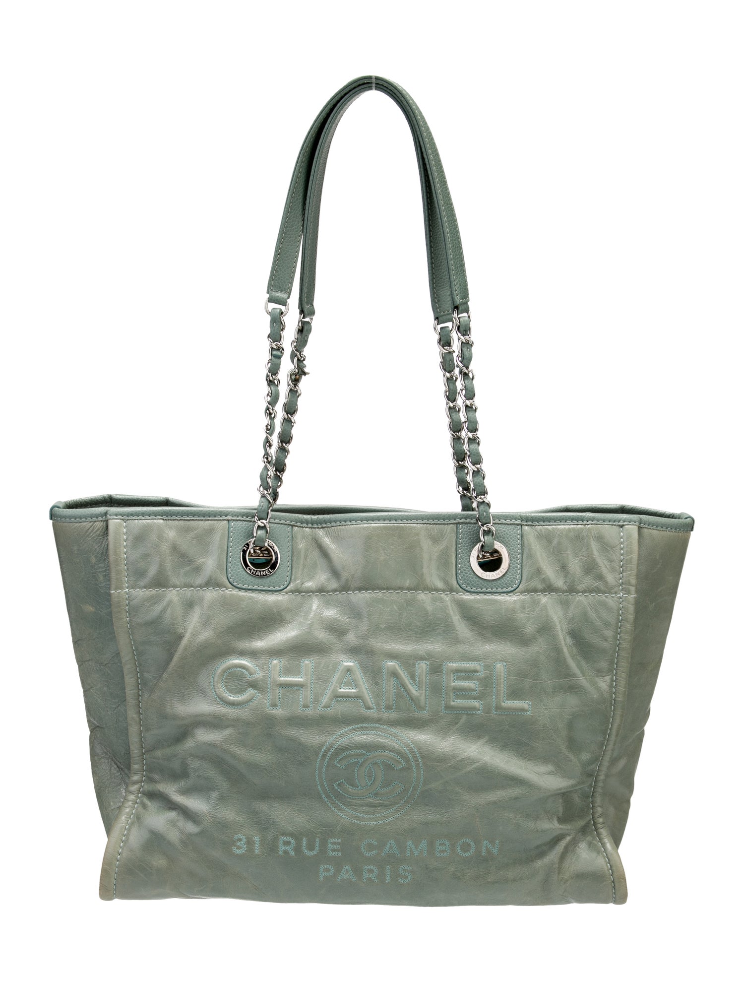 Chanel Small Leather Deauville Tote