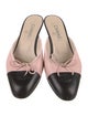 Chanel Interlocking CC Logo Leather Mules