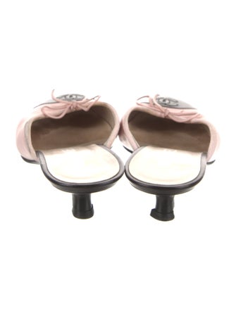 Chanel Interlocking CC Logo Leather Mules