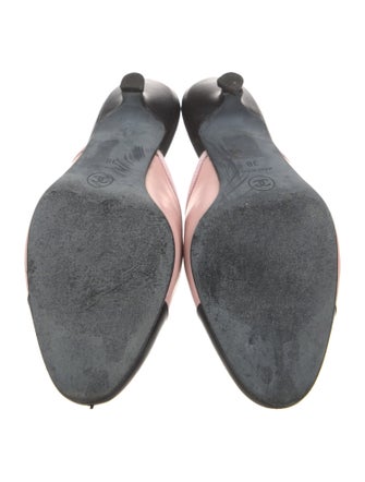 Chanel Interlocking CC Logo Leather Mules