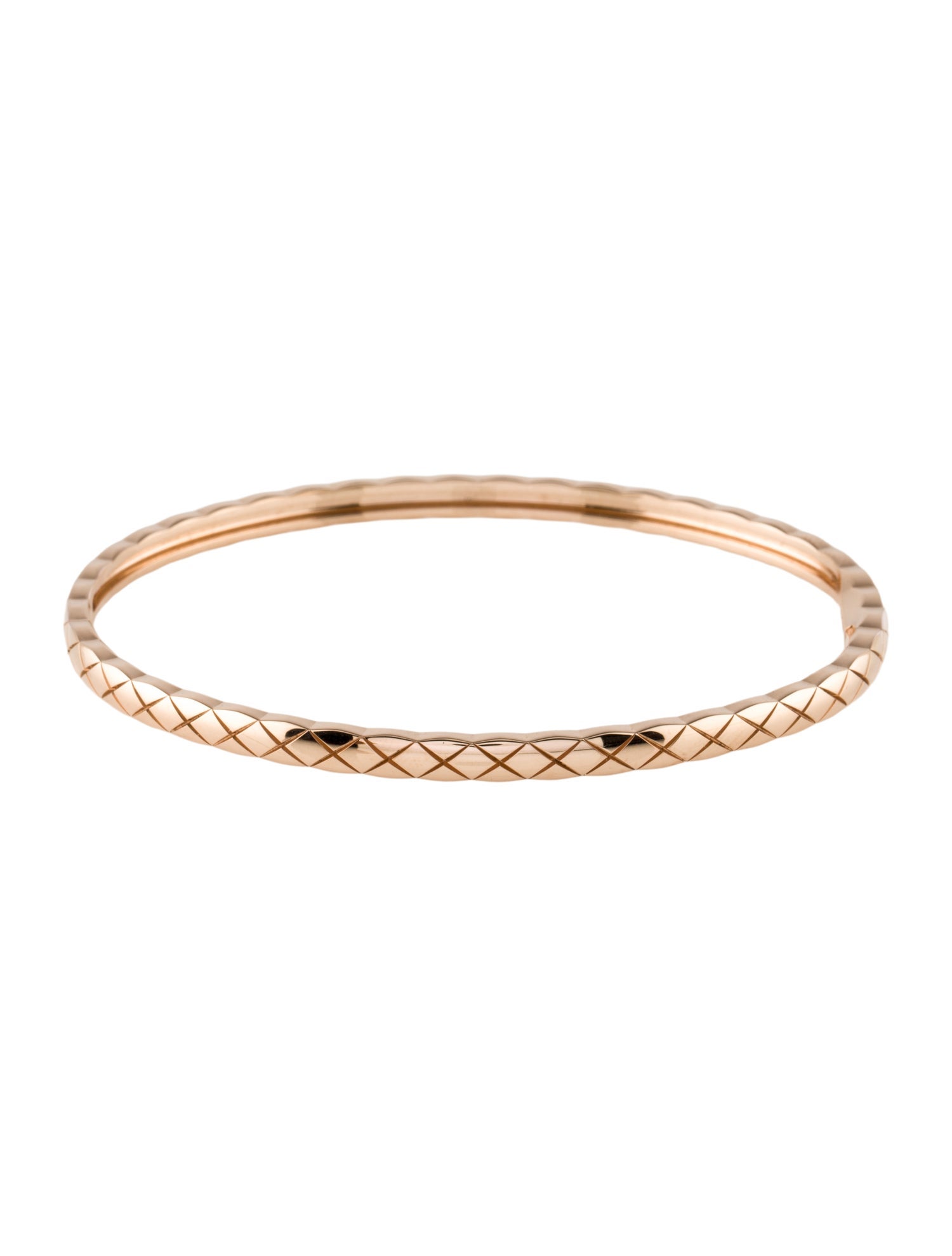 Chanel 18K Coco Crush Quilted Bangle