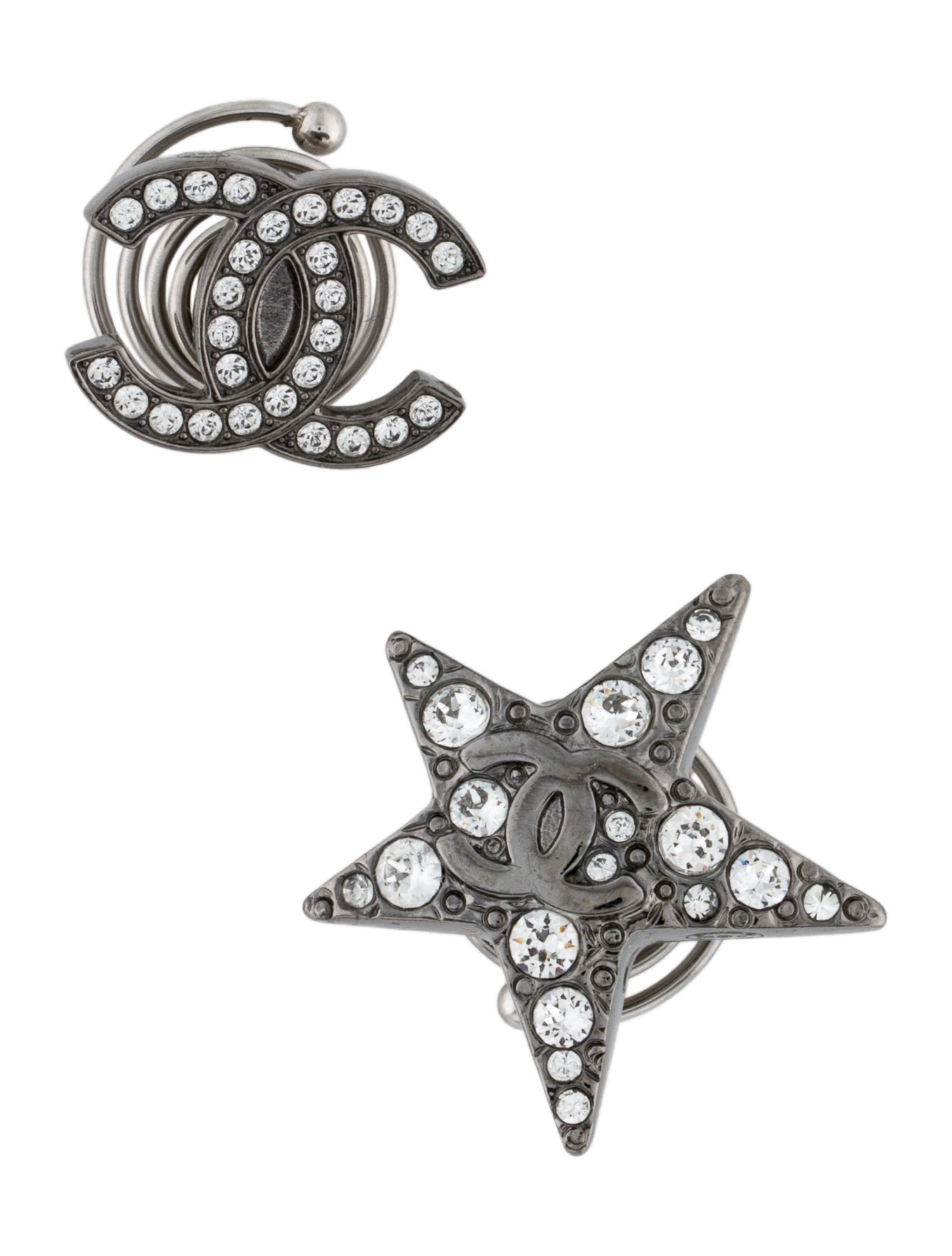 Chanel Crystal CC & Star Hair Charm