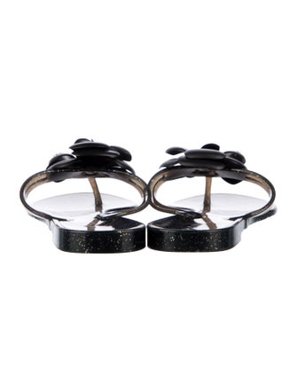 Chanel Jelly Interlocking CC Logo Slides