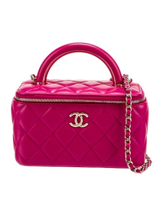 Chanel Small Top Handle Vanity Case w/ Chain