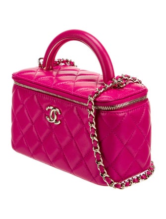 Chanel Small Top Handle Vanity Case w/ Chain