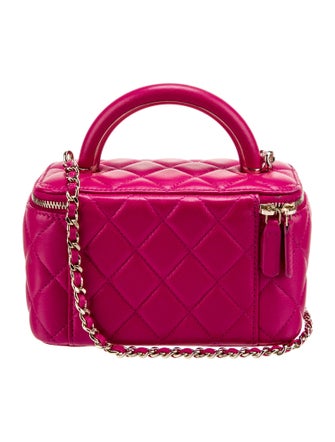 Chanel Small Top Handle Vanity Case w/ Chain