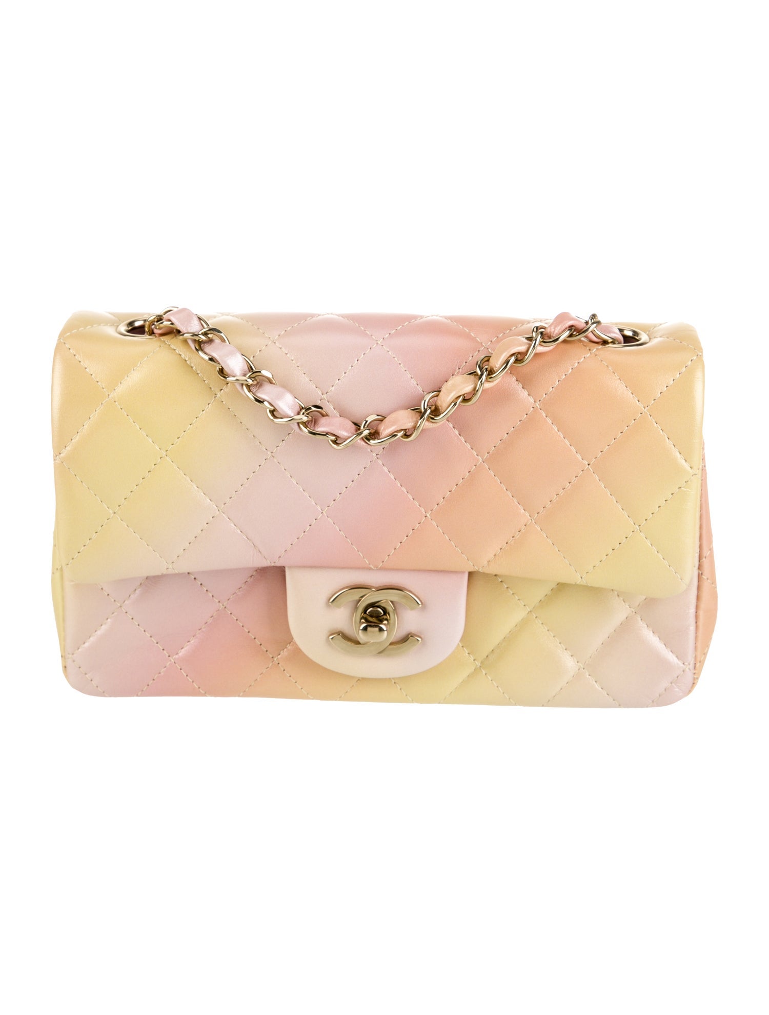 Chanel Tie Dye Ombre Mini Rectangular Flap