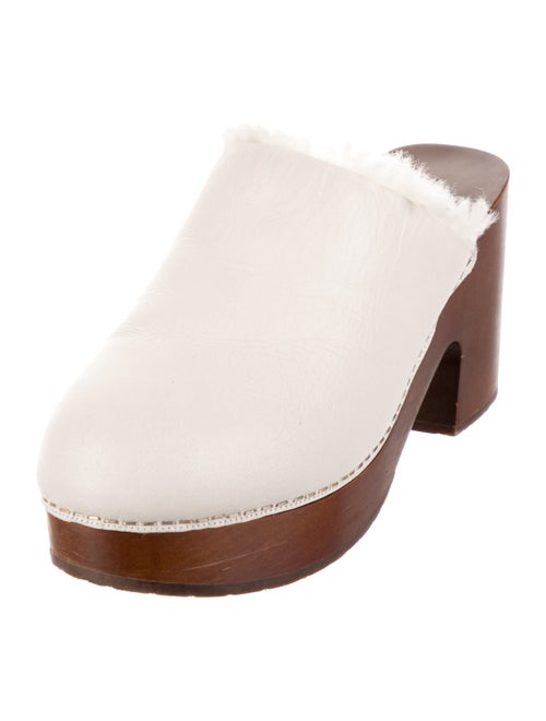 Chanel Interlocking CC Logo Leather Mules