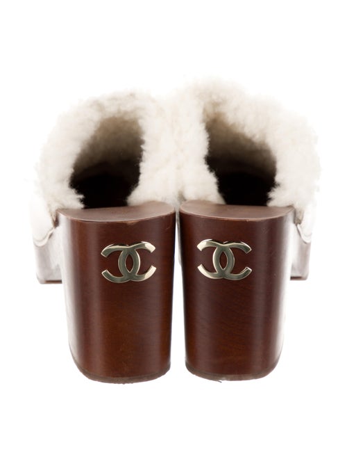 Chanel Interlocking CC Logo Leather Mules