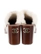 Chanel Interlocking CC Logo Leather Mules