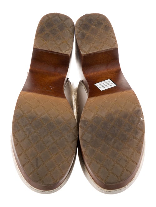 Chanel Interlocking CC Logo Leather Mules