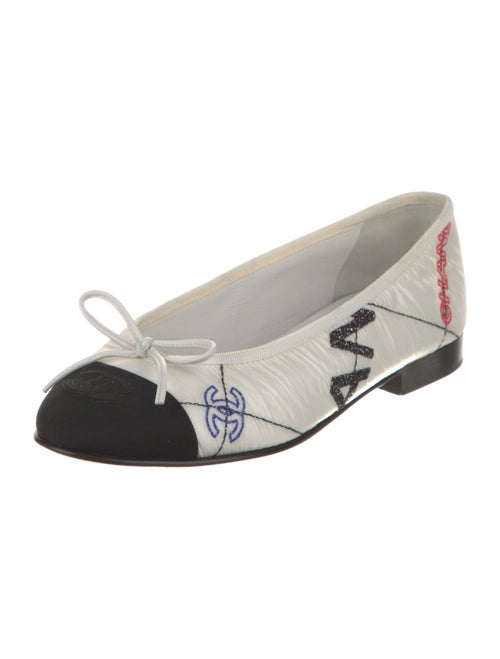 Chanel Interlocking CC Logo Nylon Ballet Flats