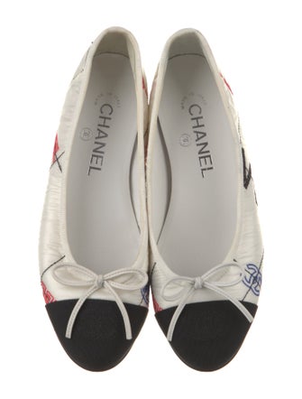 Chanel Interlocking CC Logo Nylon Ballet Flats