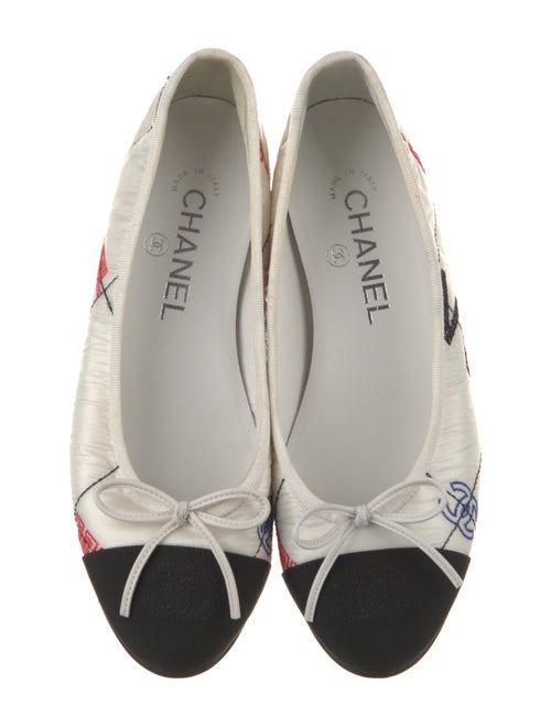 Chanel Interlocking CC Logo Nylon Ballet Flats