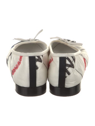 Chanel Interlocking CC Logo Nylon Ballet Flats