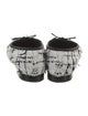 Chanel Interlocking CC Logo Tweed Flats