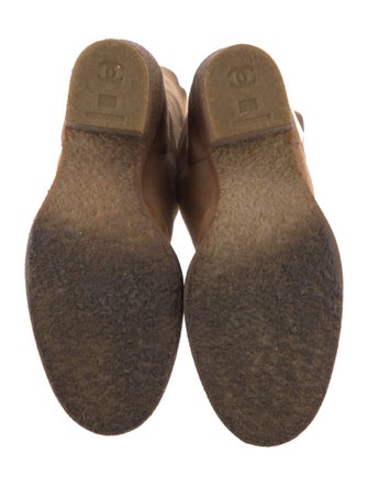 Chanel Interlocking CC Logo Shearling Boots