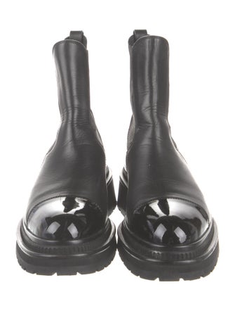 Chanel 2022 Interlocking CC Logo Chelsea Boots