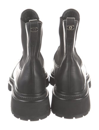 Chanel 2022 Interlocking CC Logo Chelsea Boots
