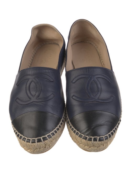 Chanel Interlocking CC Logo Lambskin Espadrilles