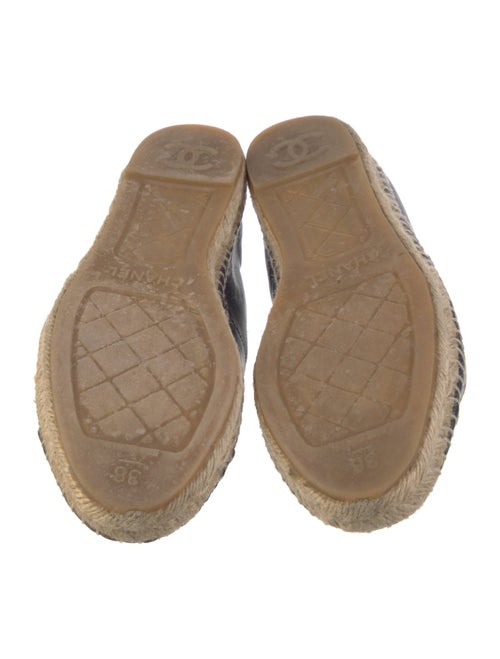 Chanel Interlocking CC Logo Lambskin Espadrilles