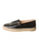 Chanel Interlocking CC Logo Leather Espadrilles