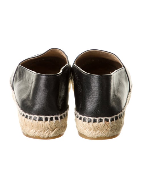 Chanel Interlocking CC Logo Leather Espadrilles