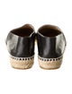 Chanel Interlocking CC Logo Leather Espadrilles