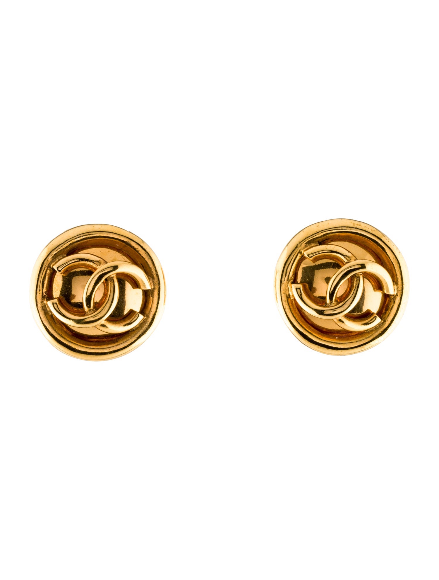 Chanel Vintage CC Clip-On Earrings