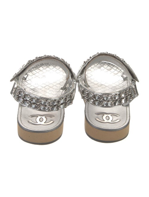 Chanel 2022 Interlocking CC Logo Slingback Sandals