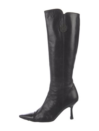 Chanel Interlocking CC Logo Leather Boots